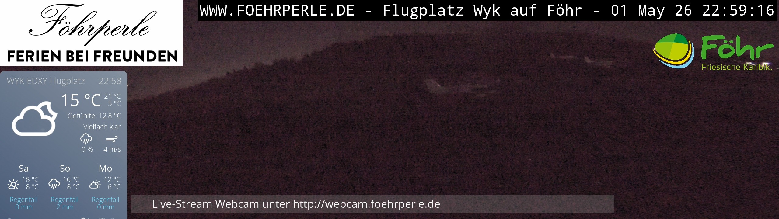 Archiv Foto Webcam Wyk - Flugplatz