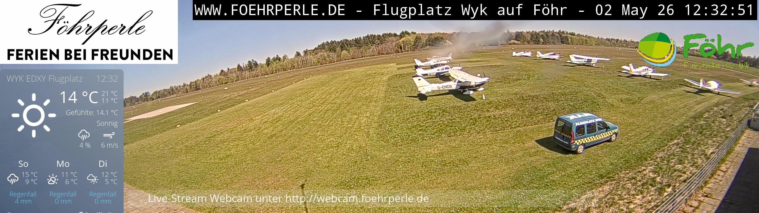 Archiv Foto Webcam Wyk - Flugplatz
