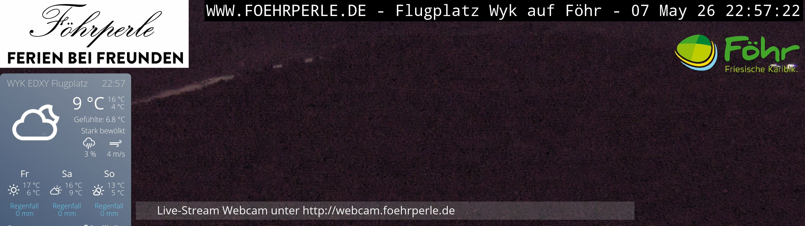 Archiv Foto Webcam Wyk - Flugplatz