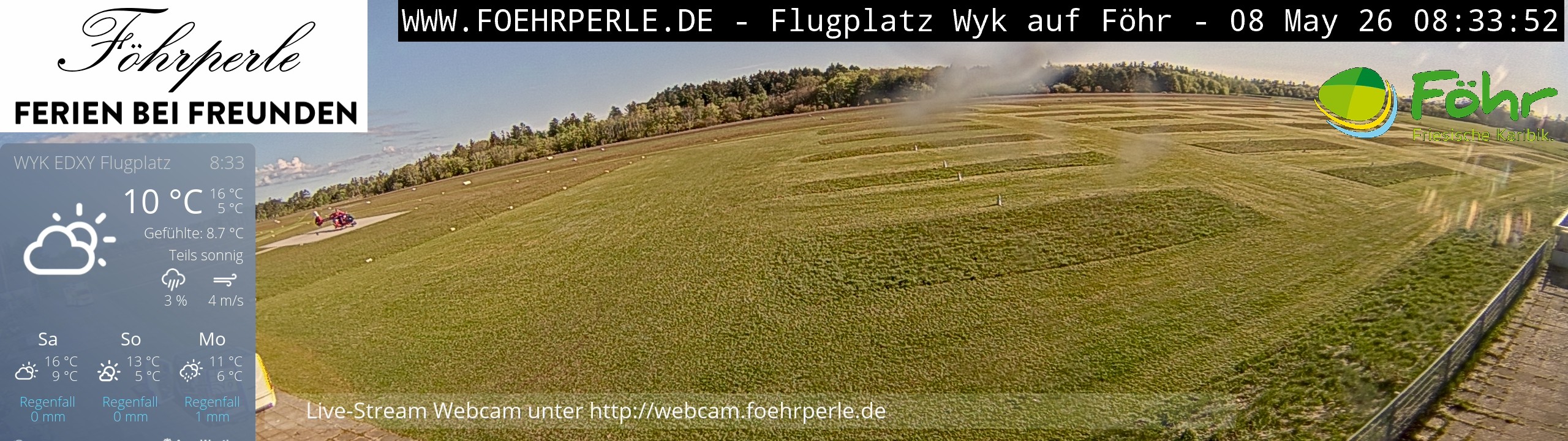 Archiv Foto Webcam Wyk - Flugplatz