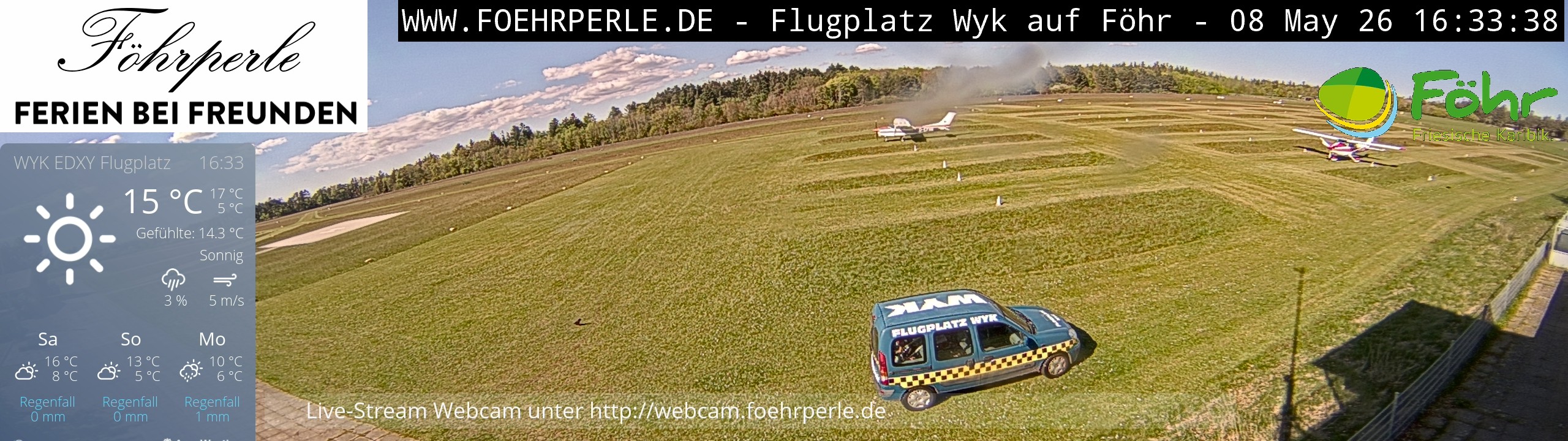Archived image Webcam Föhr - Airfield