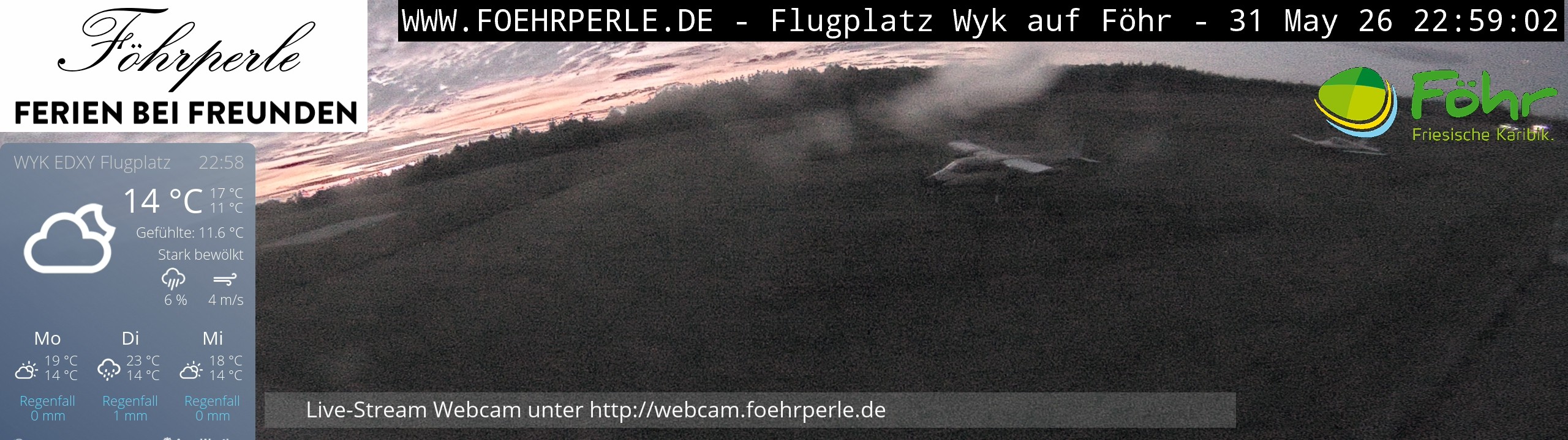 Archived image Webcam Föhr - Airfield
