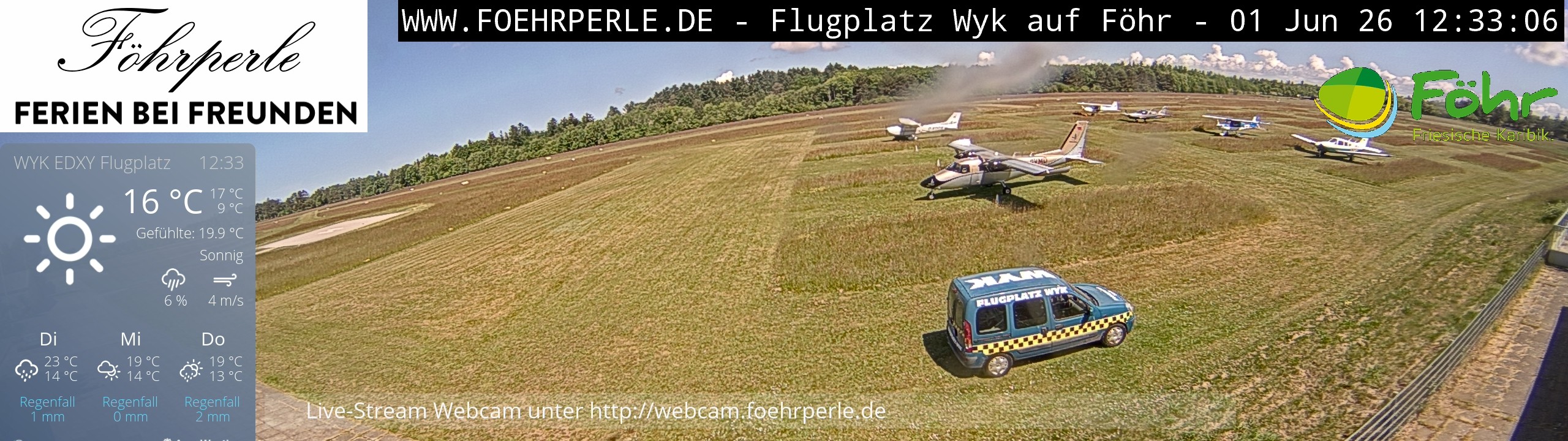 Archived image Webcam Föhr - Airfield