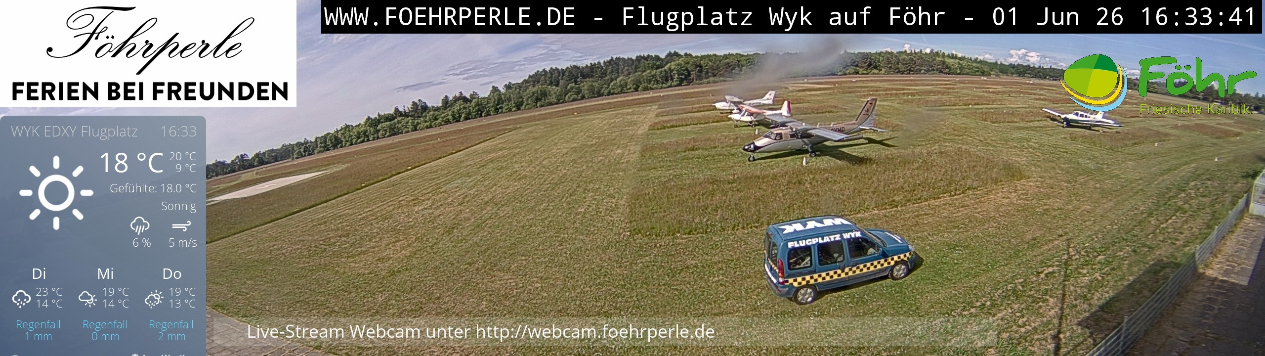 Archived image Webcam Föhr - Airfield