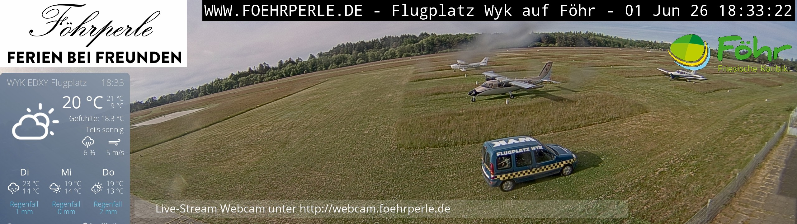 Archived image Webcam Föhr - Airfield