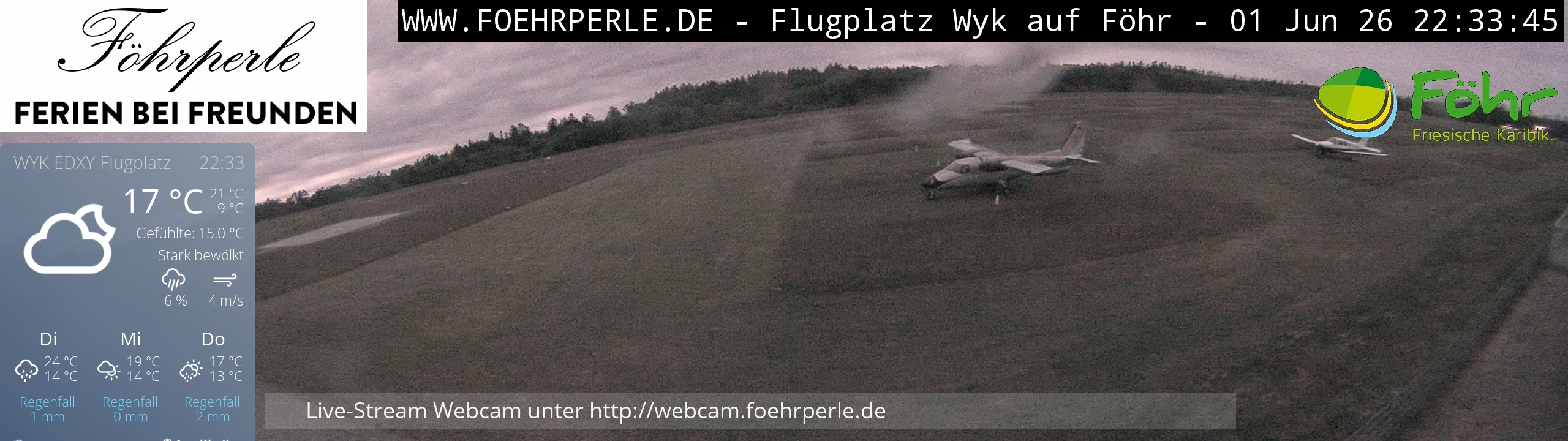 Archived image Webcam Föhr - Airfield
