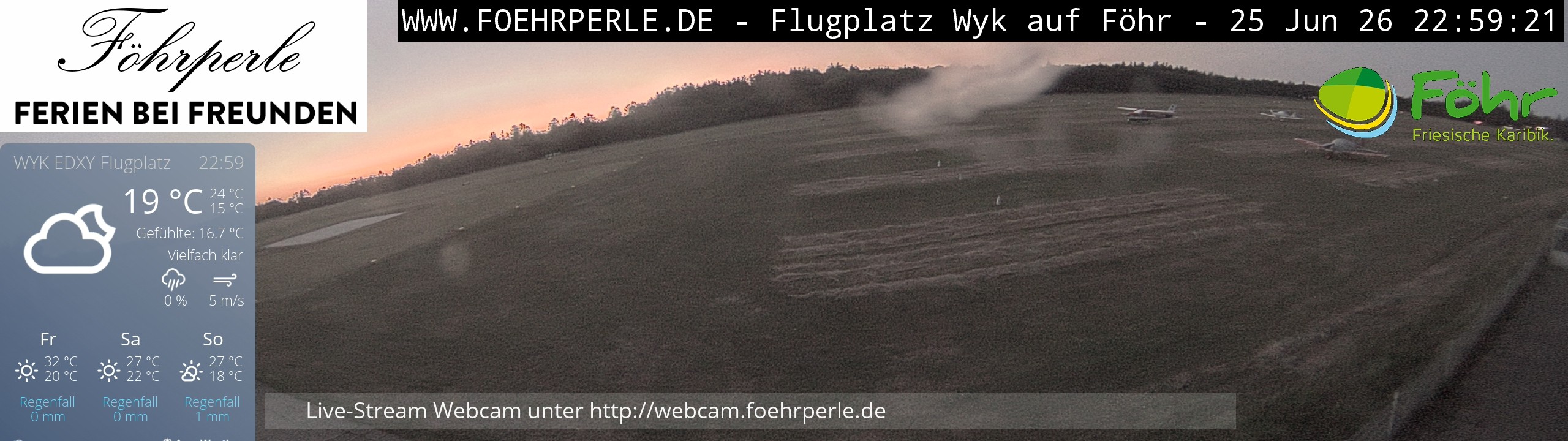 Archived image Webcam Föhr - Airfield