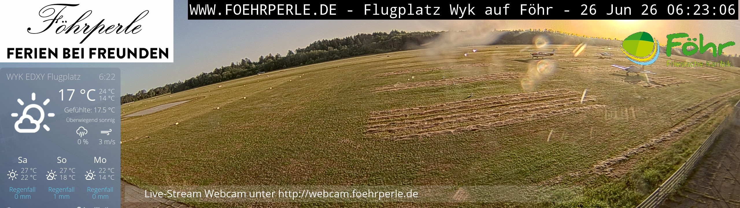 Archiv Foto Webcam Wyk - Flugplatz