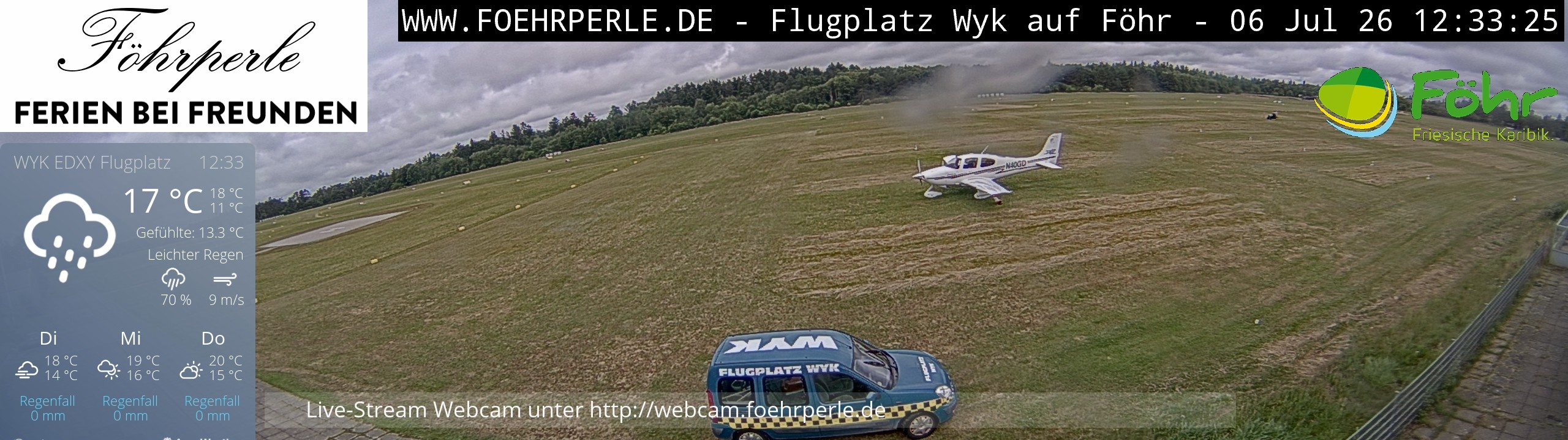 Archiv Foto Webcam Wyk - Flugplatz