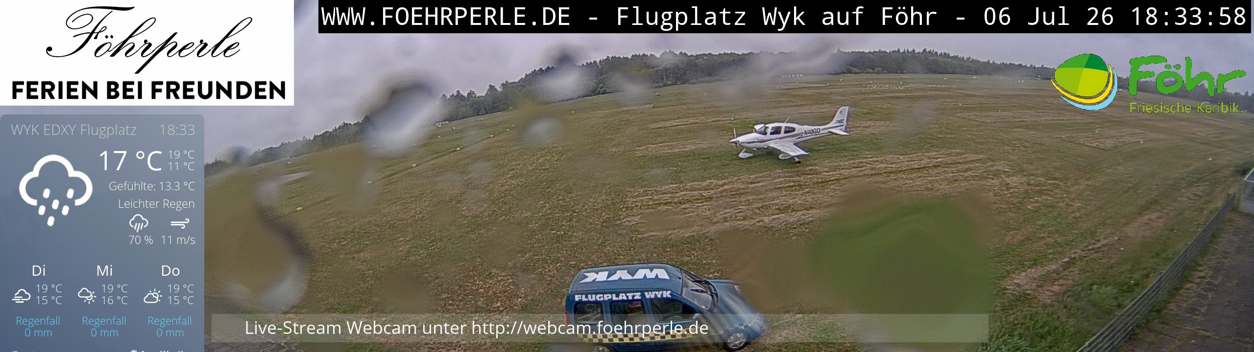 Archiv Foto Webcam Wyk - Flugplatz
