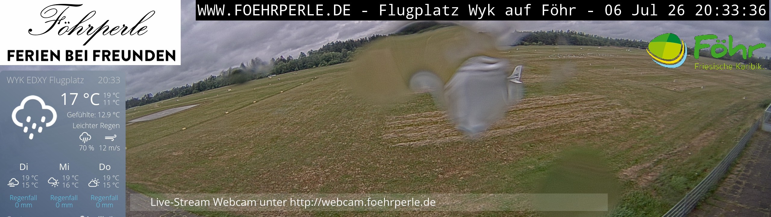 Archiv Foto Webcam Wyk - Flugplatz