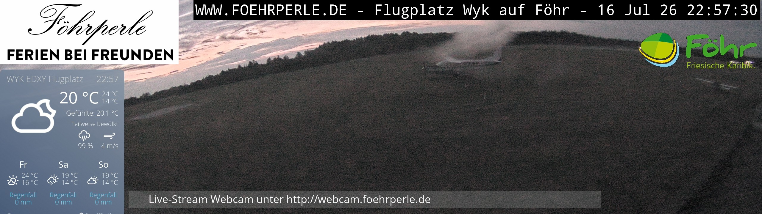 Archived image Webcam Föhr - Airfield