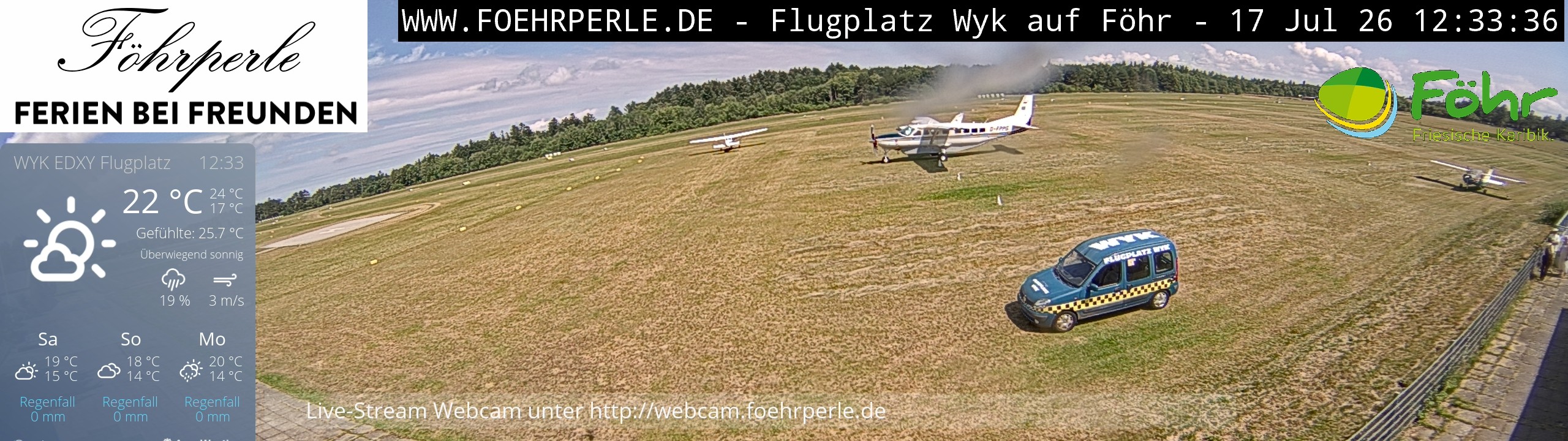 Archived image Webcam Föhr - Airfield