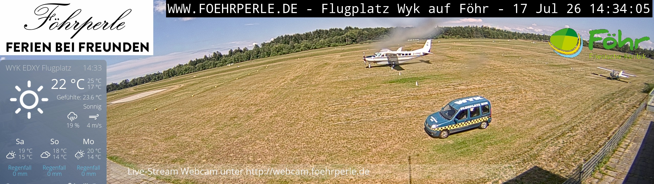 Archived image Webcam Föhr - Airfield