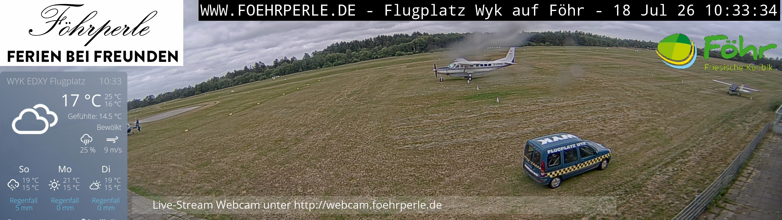 Archiv Foto Webcam Wyk - Flugplatz