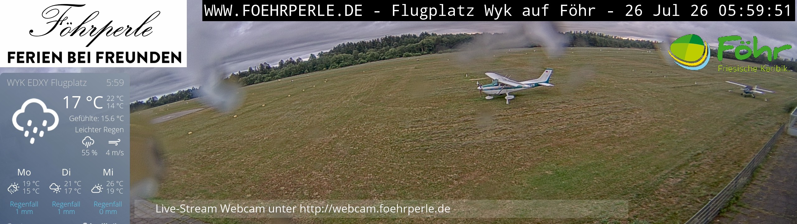 Archiv Foto Webcam Wyk - Flugplatz