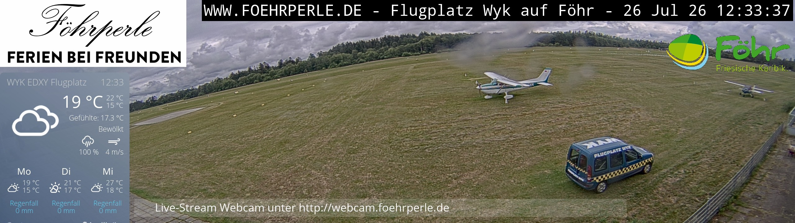 Archiv Foto Webcam Wyk - Flugplatz