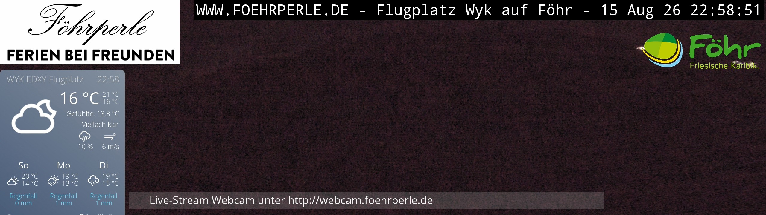 Archiv Foto Webcam Wyk - Flugplatz