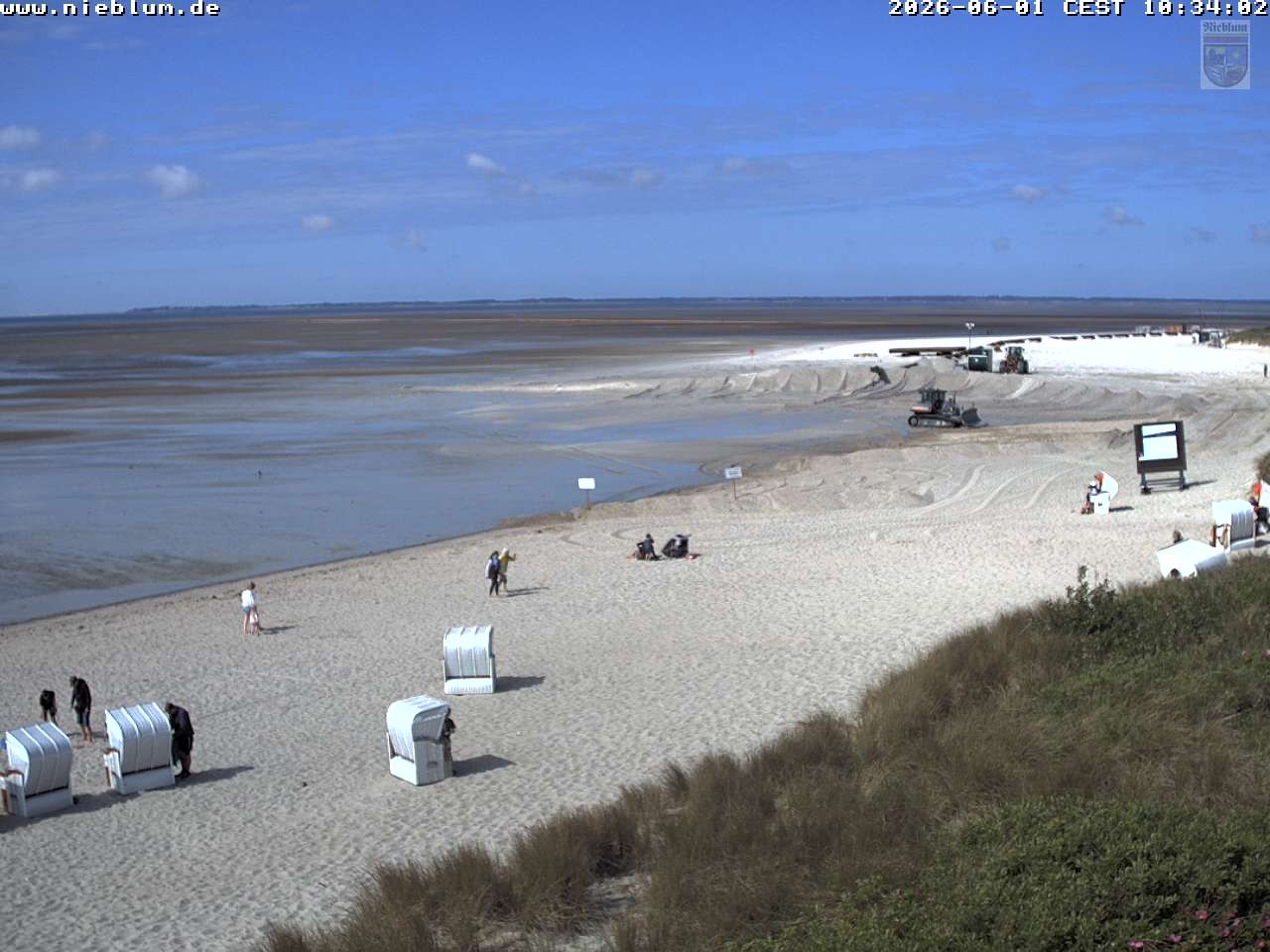 Archiv Foto Webcam Föhr - Strand von Nieblum