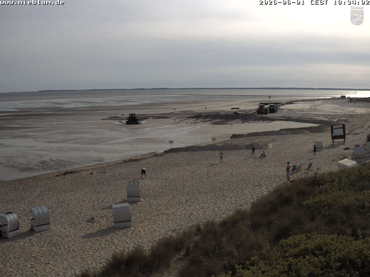 Archiv Foto Webcam Föhr - Strand von Nieblum
