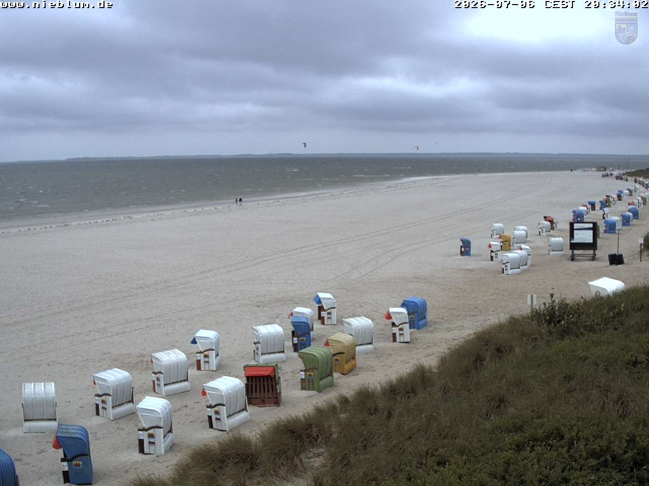 Archiv Foto Webcam Föhr - Strand von Nieblum