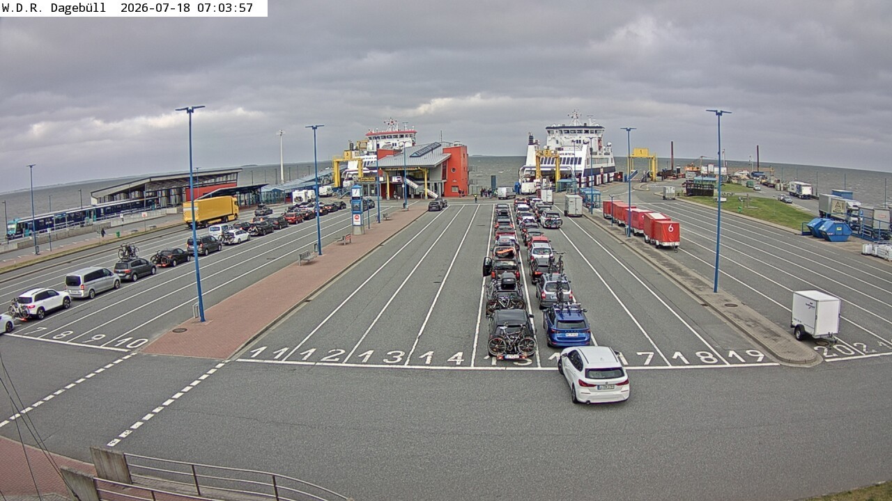 Archiv Foto Webcam Dagebüll - Fährhafen
