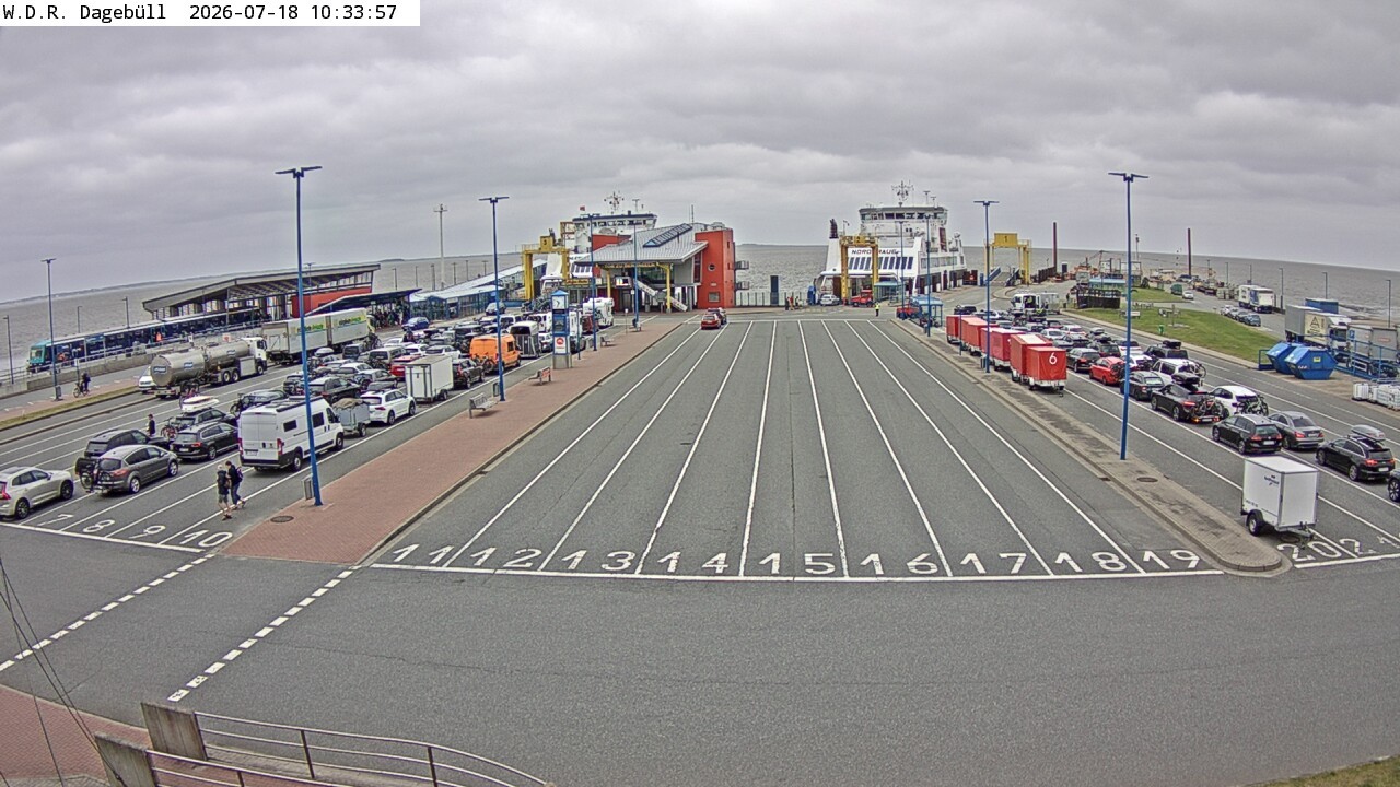 Archiv Foto Webcam Dagebüll - Fährhafen