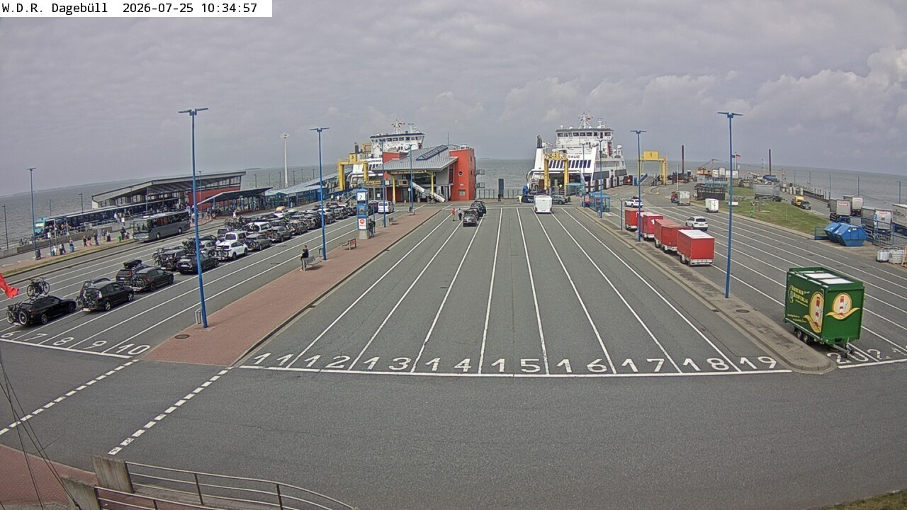 Archiv Foto Webcam Dagebüll - Fährhafen