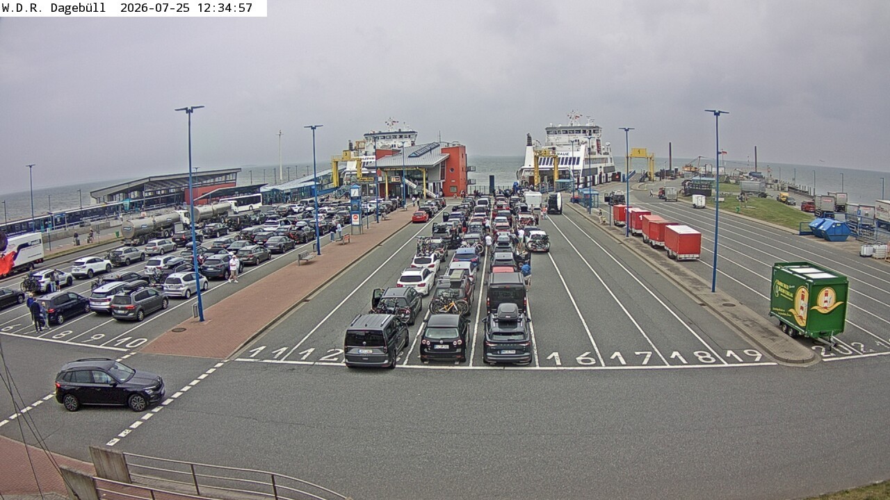 Archiv Foto Webcam Dagebüll - Fährhafen