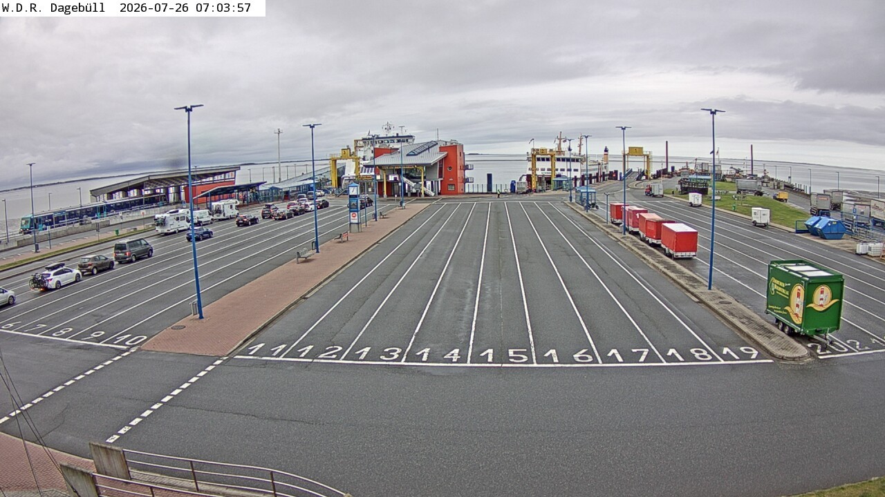 Archiv Foto Webcam Dagebüll - Fährhafen
