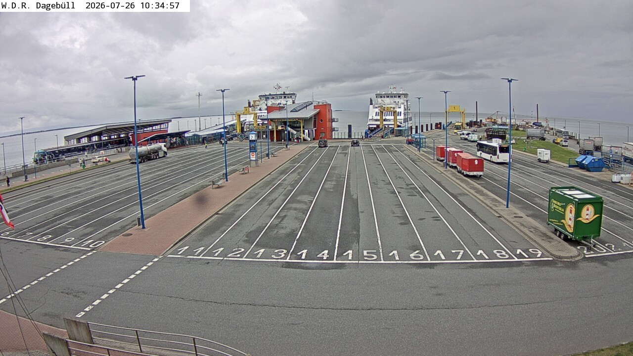 Archiv Foto Webcam Dagebüll - Fährhafen