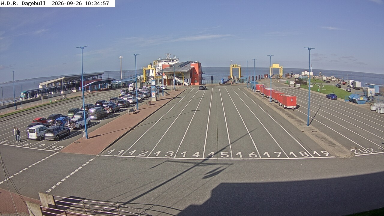 Archiv Foto Webcam Dagebüll - Fährhafen