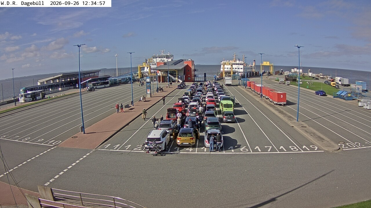 Archiv Foto Webcam Dagebüll - Fährhafen