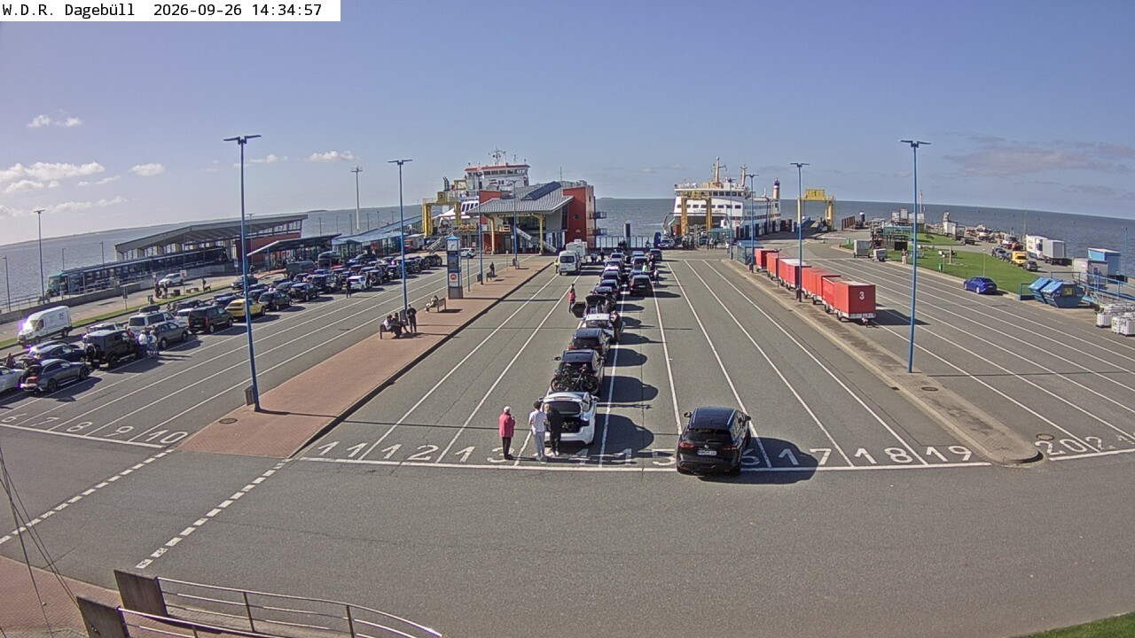 Archiv Foto Webcam Dagebüll - Fährhafen