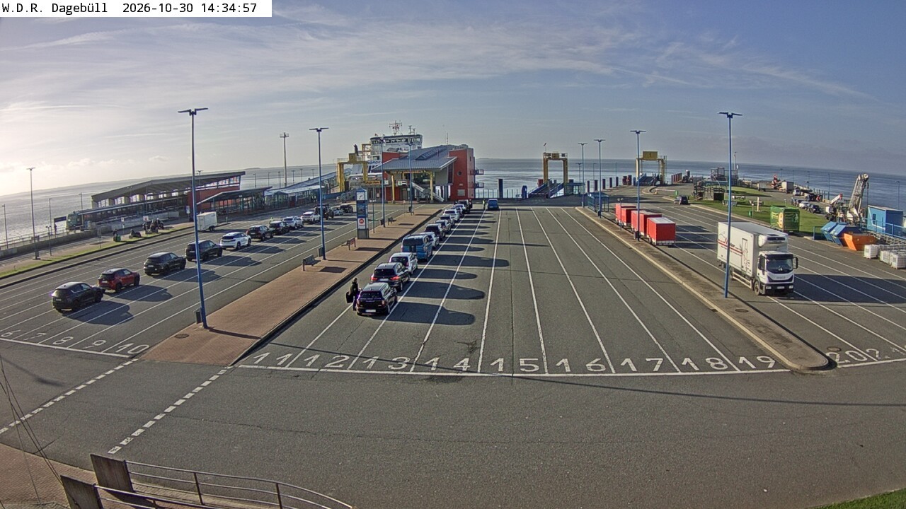 Archiv Foto Webcam Dagebüll - Fährhafen