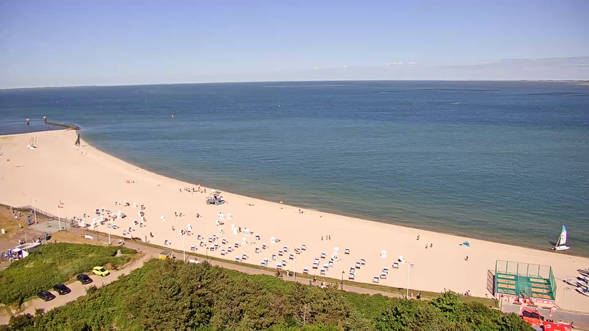Archived image Webcam Sylt: Hörnum - Beach