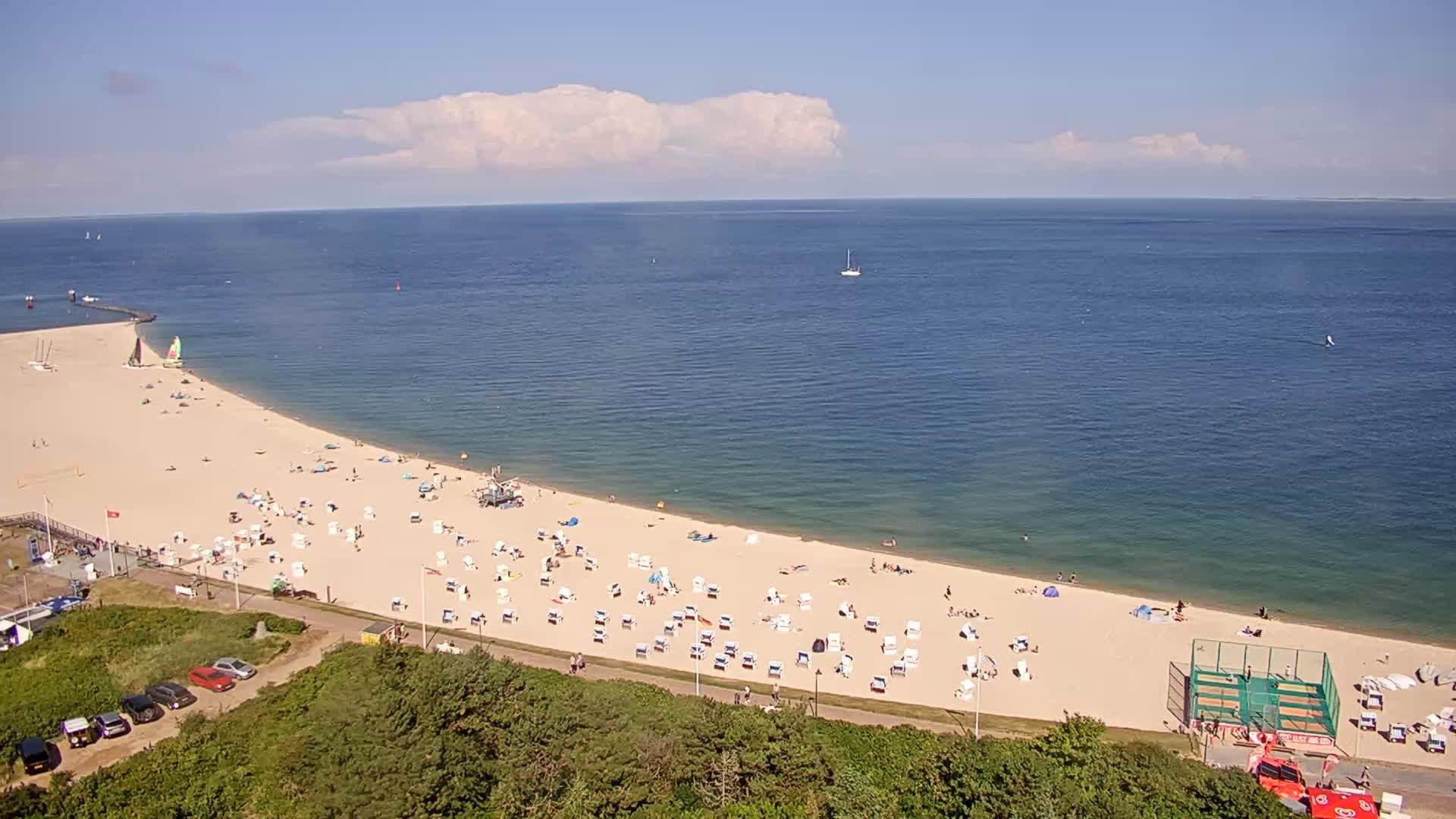 Archived image Webcam Sylt: Hörnum - Beach