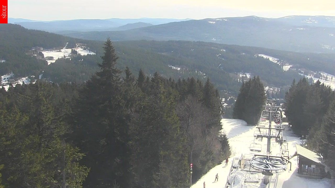 Archived image Webcam View from the top of the Špičák.