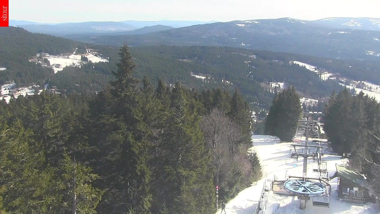 Archived image Webcam View from the top of the Špičák.