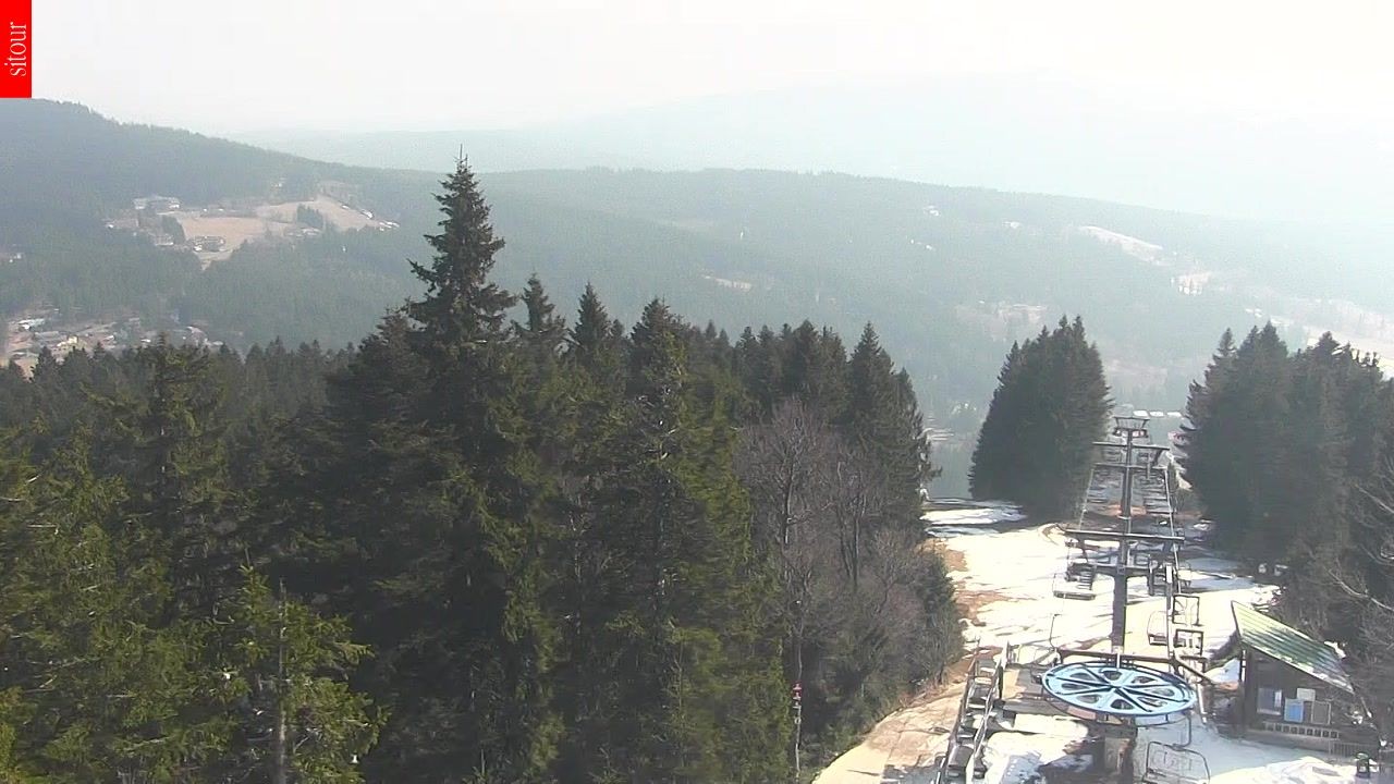 Archived image Webcam View from the top of the Špičák.