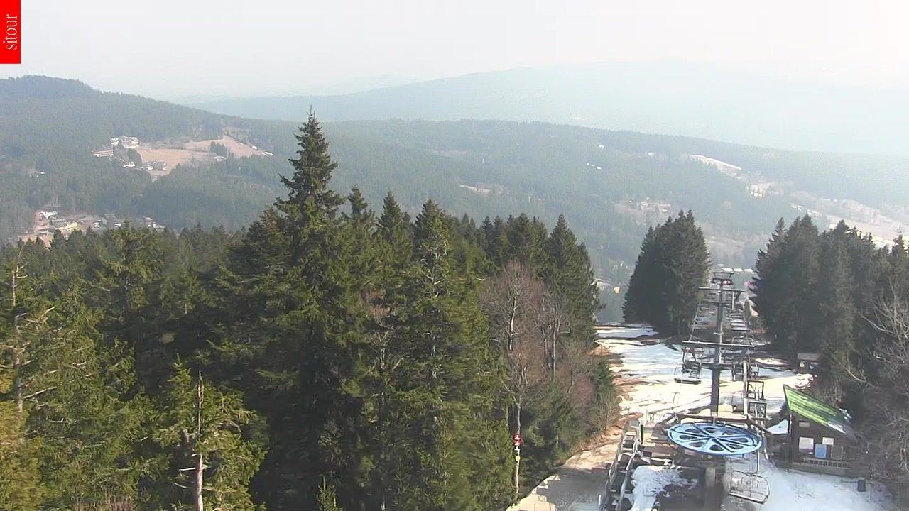 Archived image Webcam View from the top of the Špičák.