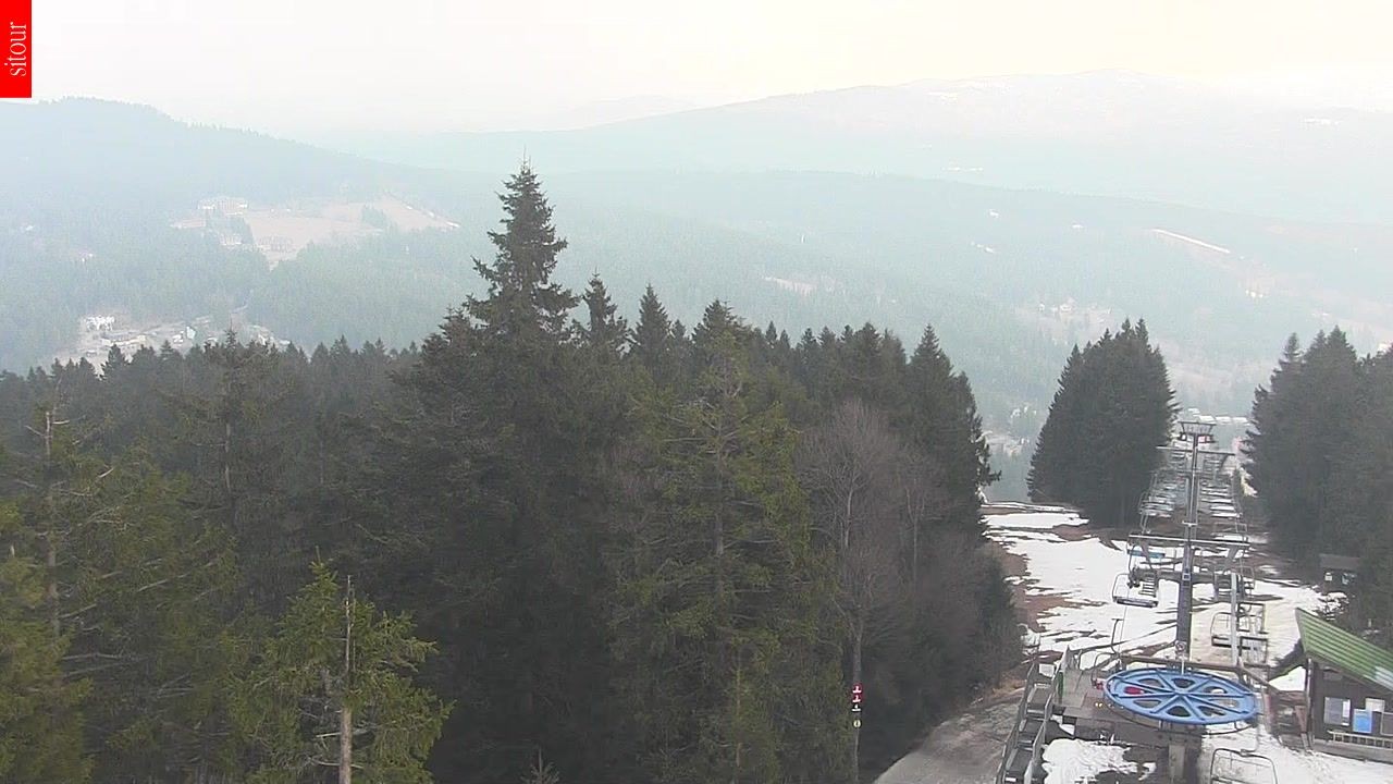 Archived image Webcam View from the top of the Špičák.