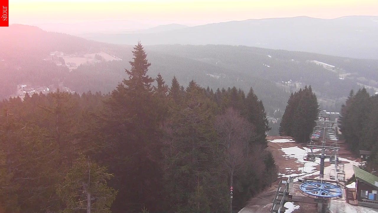 Archived image Webcam View from the top of the Špičák.