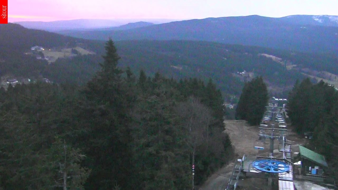 Archived image Webcam View from the top of the Špičák.