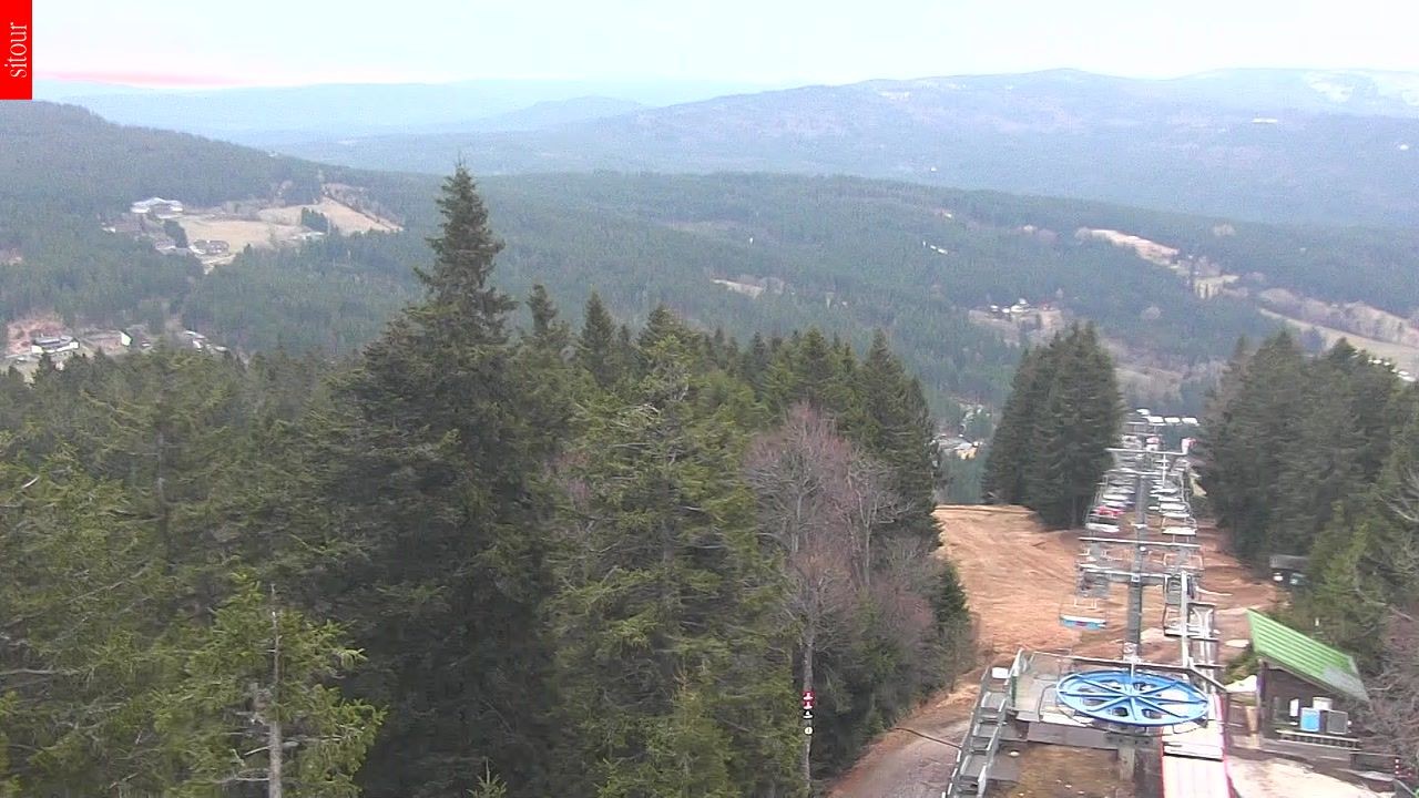 Archived image Webcam View from the top of the Špičák.