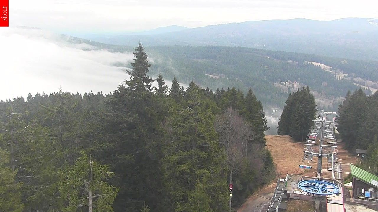 Archived image Webcam View from the top of the Špičák.