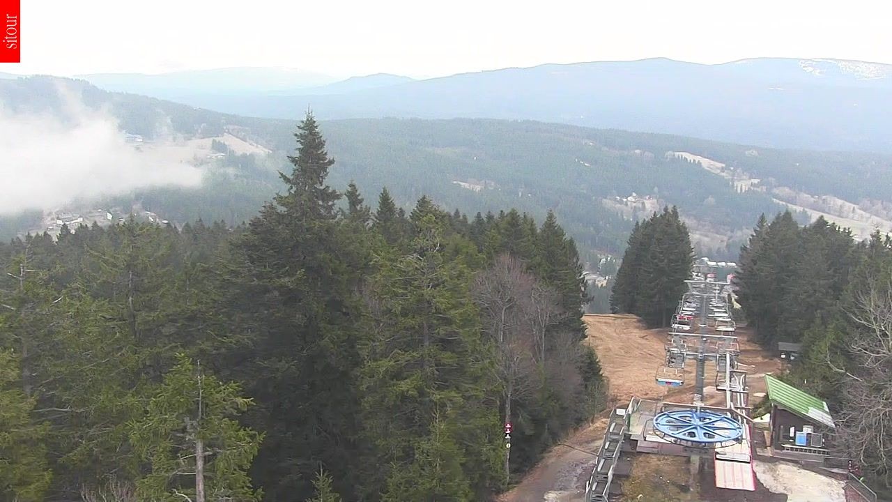 Archived image Webcam View from the top of the Špičák.
