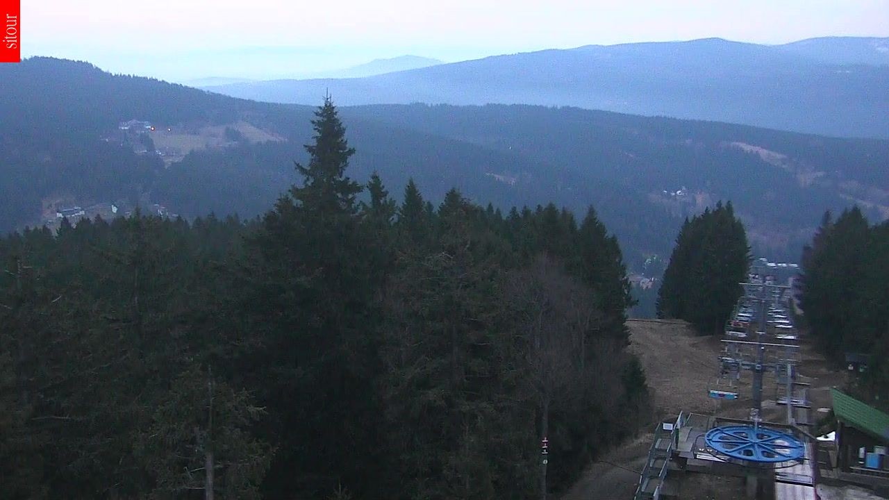 Archived image Webcam View from the top of the Špičák.