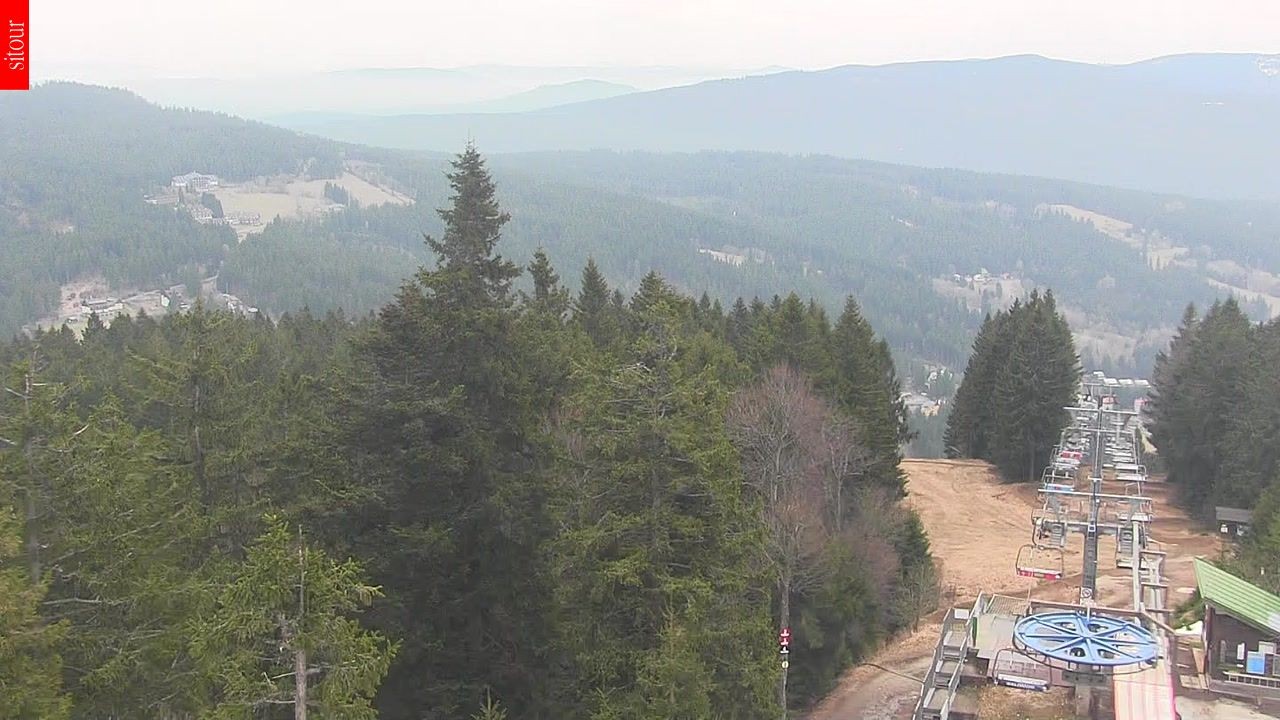 Archived image Webcam View from the top of the Špičák.