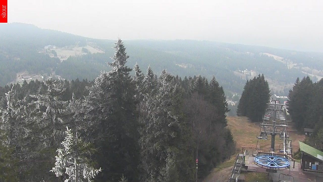 Archived image Webcam View from the top of the Špičák.